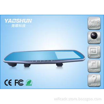 Dual Camera 720p Automobile DVR Camera Loop Recording With